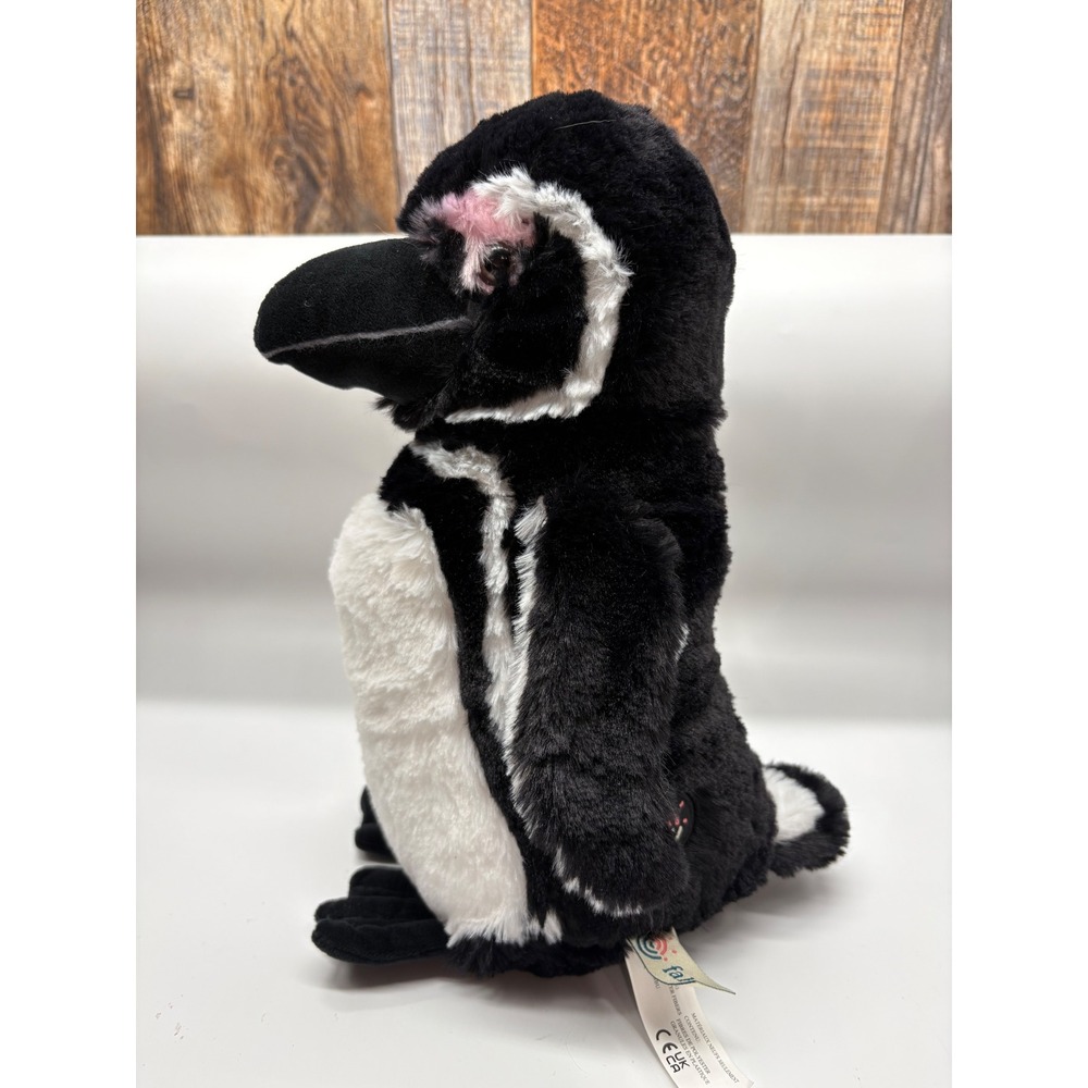 Fahlo African Penguin Plush Stuffed Animal Black White Soft Wildlife Toy 10"